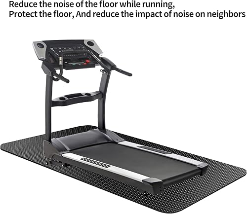 Miniatura 3 de Alfombrilla para caminadora, alfombrilla de bicicleta compatible con la cinta de correr elíptica Peloton, equipo de ejercicio plegable para hacer