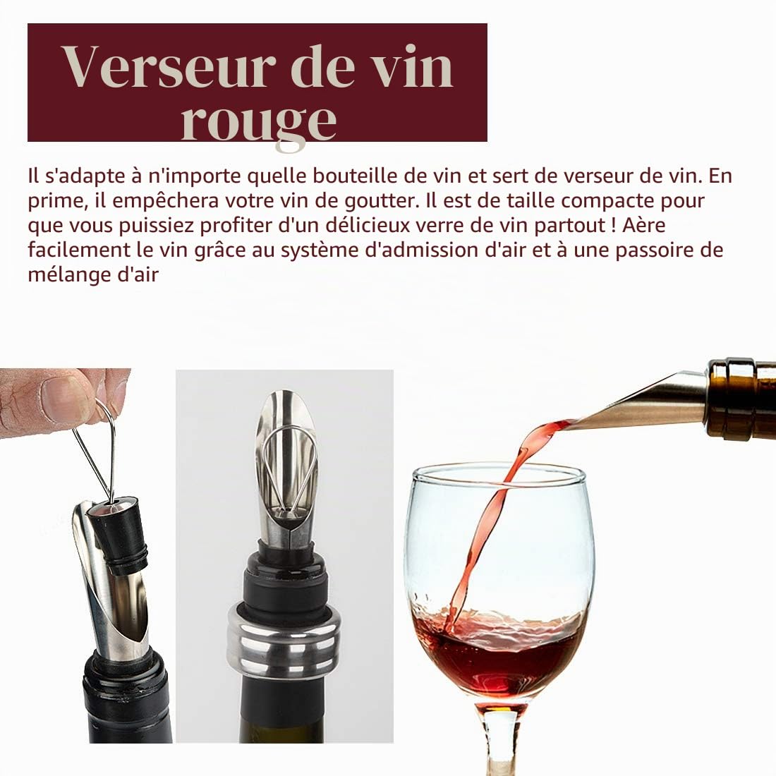 Tire bouchon dans une boîte cadeau en bois, ouvre bouteille de luxe, ensembles de sommelier avec ouvre-bouteille, bouchons à vin, ensembles d'accessoires pour vin (Style 02)