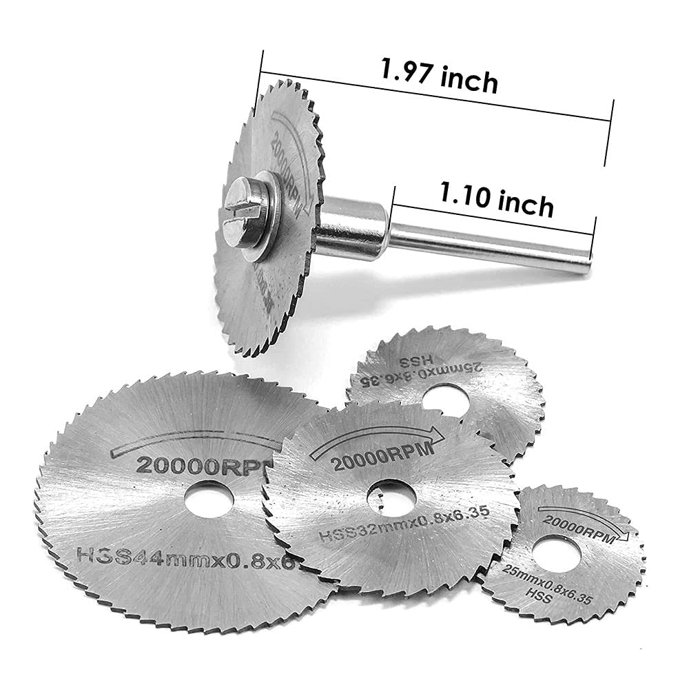 Diy Crafts 11638 India 152 Hss Rotary Saw Blades Blade Disc Saw Carving Buffing Grinder Replacement Mandrel Set, Dno2, Multicolor 1