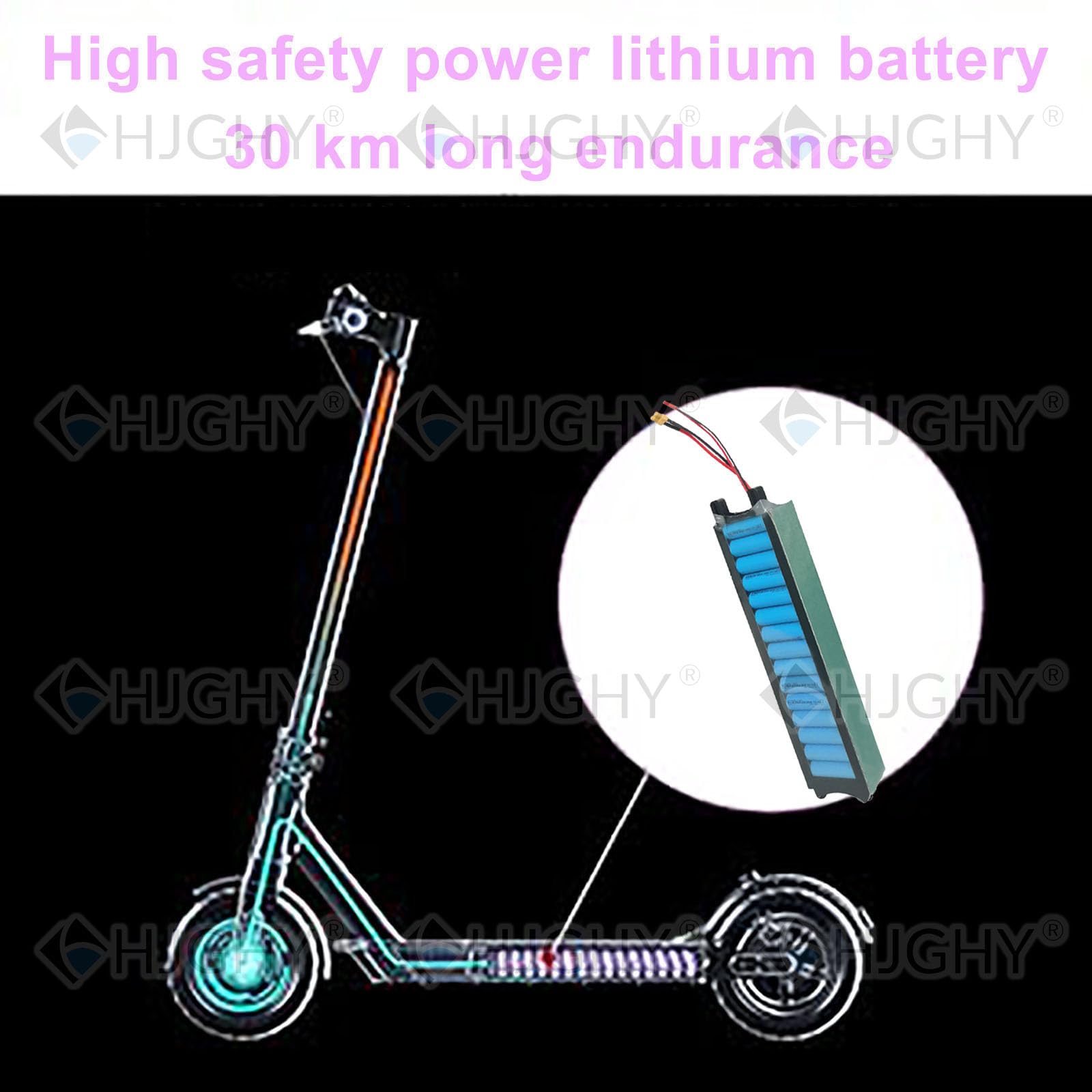 Batteria per Monopattino Elettrico M365 36V 10.4Ah 5.2Ah 6.6Ah 7.8Ah Pacco Batteria per Hoverboard 36 Volt Batterie al Litio di Ricambio con connettore XT30+JST