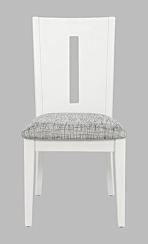 Jofran Inc. Urban Icon Slotback Silla de comedor tapizada contemporánea (juego de 2)
