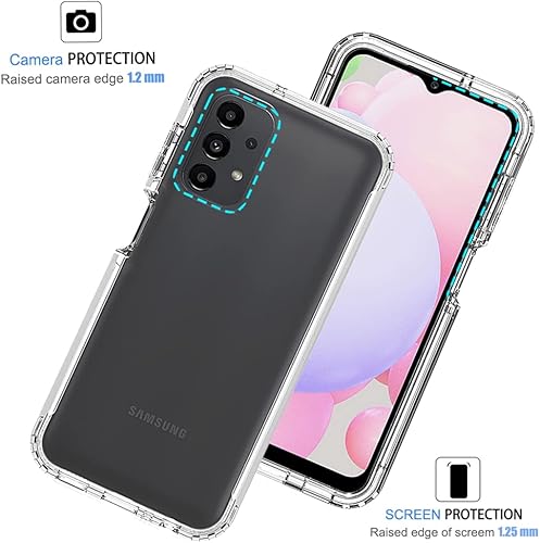 Miniatura 2 de Funda para teléfono Galaxy A13 4GA13 LTE 4G A135F con protector de pantalla de vidrio templado, carcasa protectora de cuerpo completo transparente