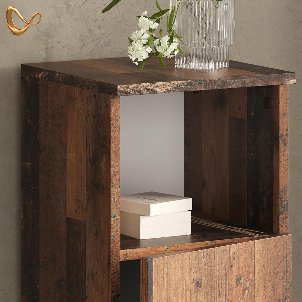 Livinity Set mobili bagno Fucino, Rovere rustico, 4 parti