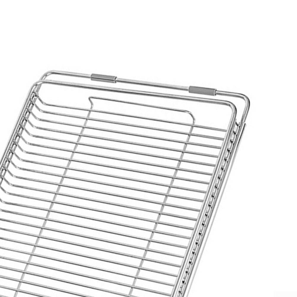 Griglia da forno cromata, 465 x 375 mm, resistente al calore fino a 600 °C, lavabile in lavastoviglie, griglia per forno e grill