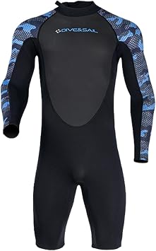 2mm Neoprene Wetsuit Mens Shorty Thermal Wetsuit Spearfishing Swimming XL Black