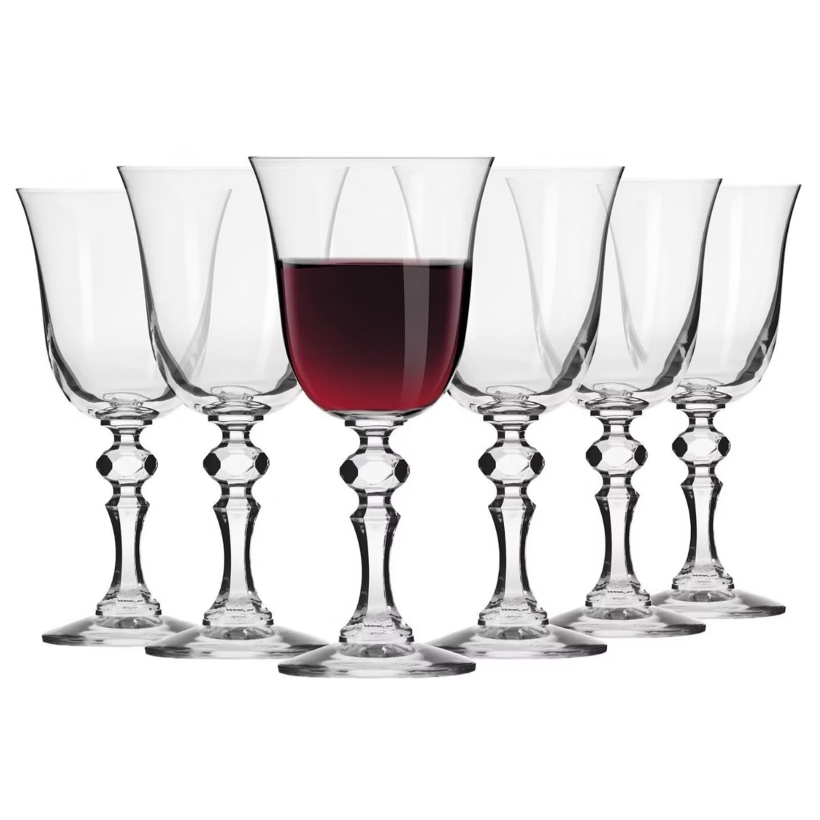 Krosno Petite Verre à Vin Rouge | Lot 6 Verres | 220 ml | Krista Collection | Parfait la Maison, Les Restaurants, Les Fêtes | Lavable au Lave-vaisselle