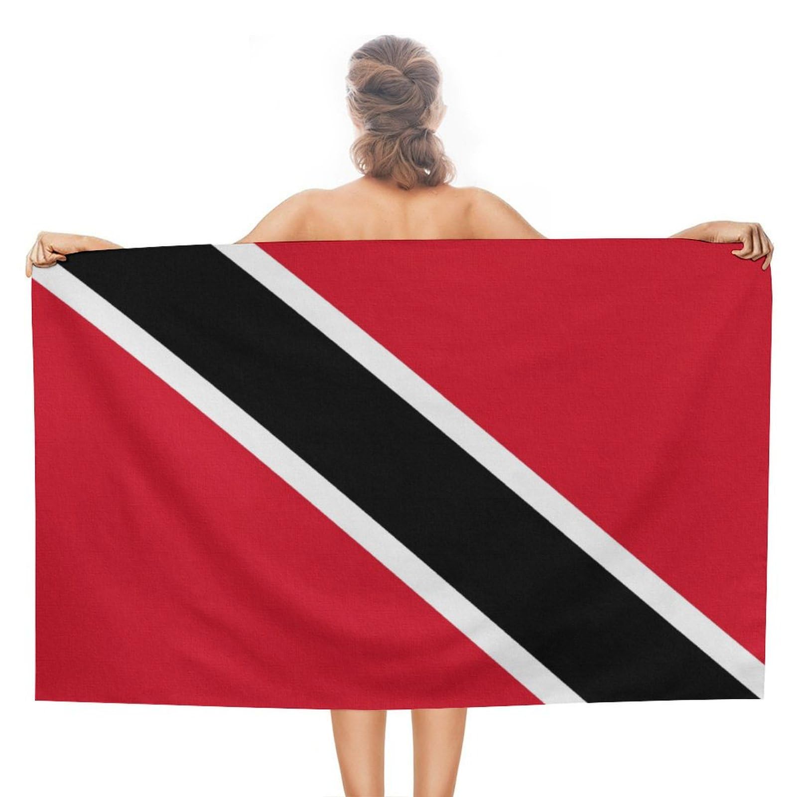 LEDFCVSU Beach Towel, Trinidad And Tobago Flag Bath Towel, Absorbent Towel for Swimming, Sports, Travel