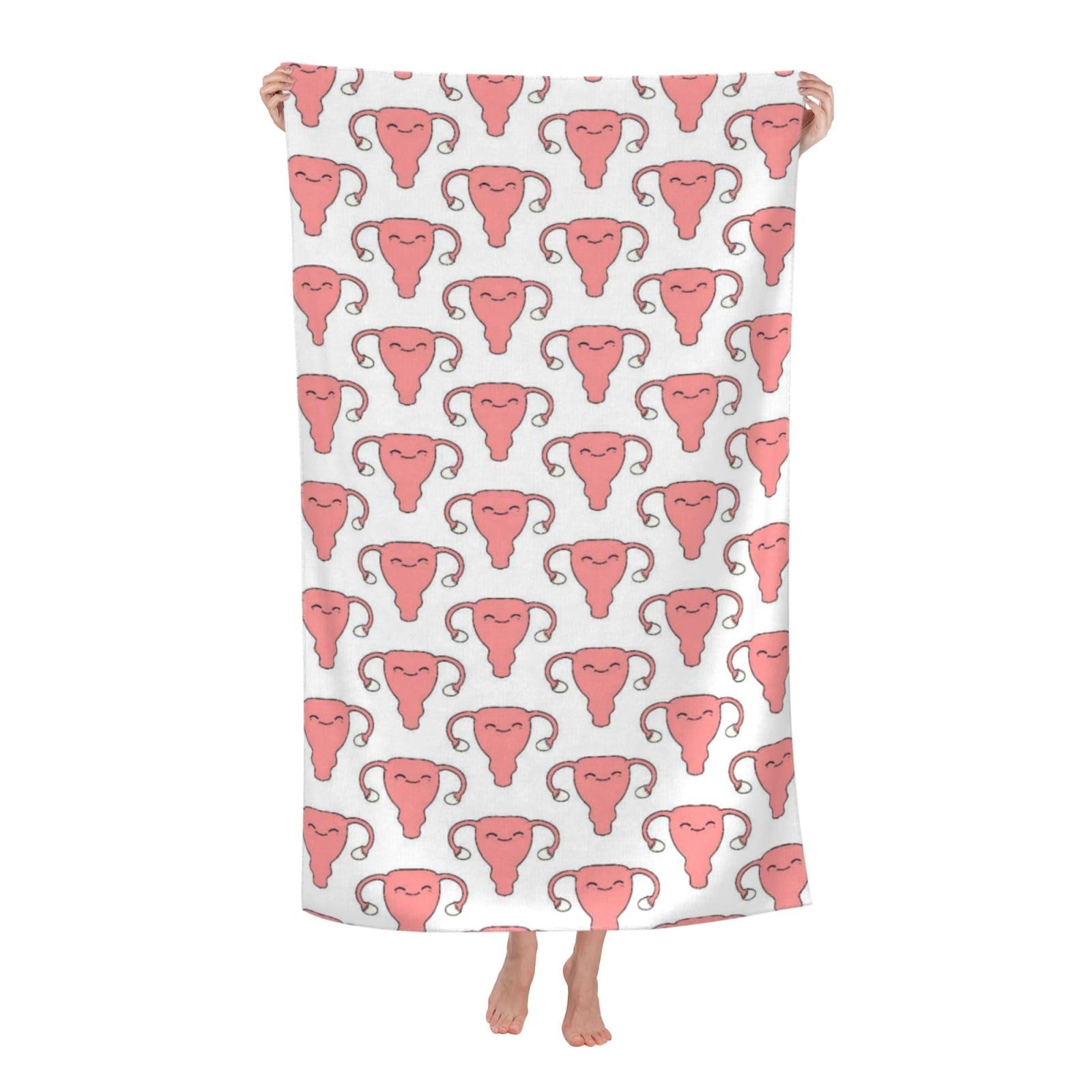 LSRCPD Beach Towel Uterus Microfiber Beach Towels Blanket Oversized Tropical Big Extra Large XL Pool Towels Quick Dry Sandproof for Women Girls Kids