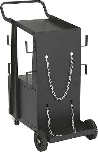 Miniatura 7 de Klutch Carro de soldadura de 2 niveles con gabinete de bloqueo: 31 1/2 pulgadas de largo x 16 1/8 pulgadas de ancho x 28 pulgadas de alto