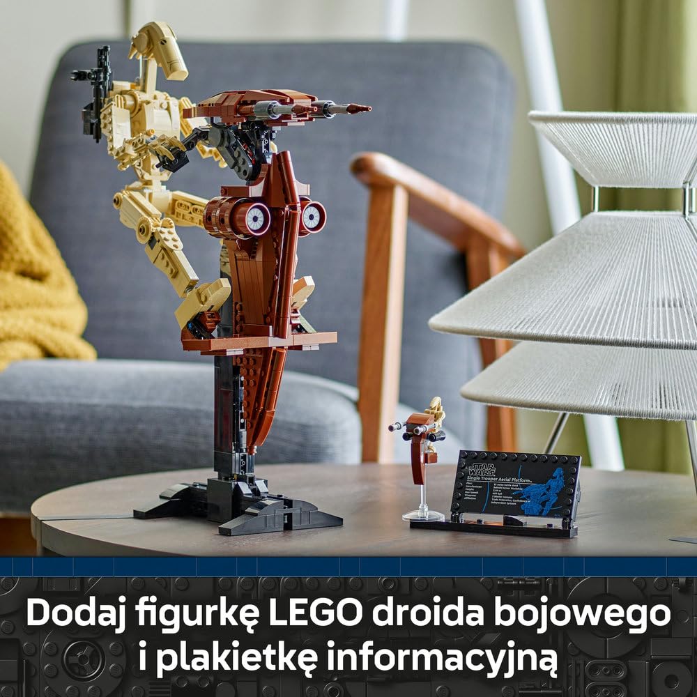 LEGO Star Wars Droid bojowy z platformą STAP 75428 | Kolekcjonerska figurka, zestaw klocków 12+, prezent dla fana Star Wars, klocki dla chłopca i dziewczynki, 1088 elementów