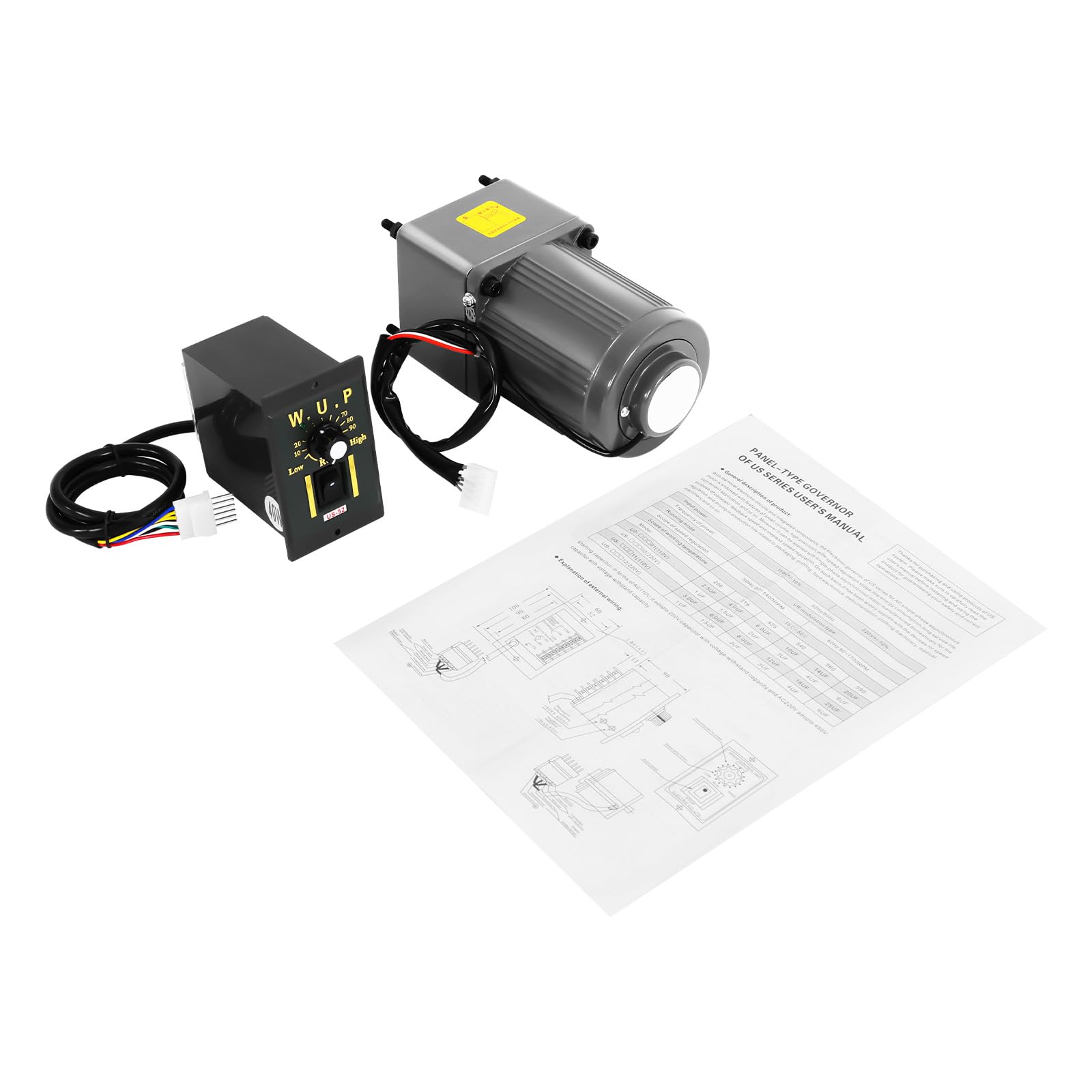 Motoréducteur Électrique 220 V 40 W (20 K), Moteurs à Vitesse Variable, Moteur à Engrenages Réglable Réglable en Continu Monophasé, avec Contrôleur de Vitesse Moteur à Engrenages 0-90rpm