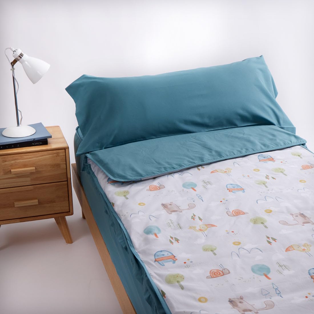 10XDIEZ Saco nórdico Ajustable tucán (Jade - Cama de 90cm)