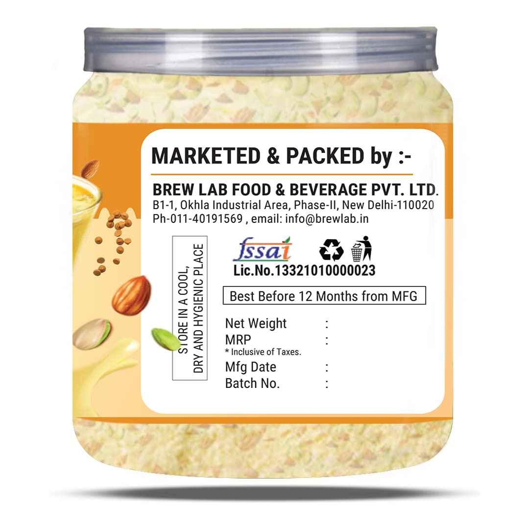 Brew Lab Butterscotch Badam Milkshake Mix Powder with Badam Bits 250 g 1