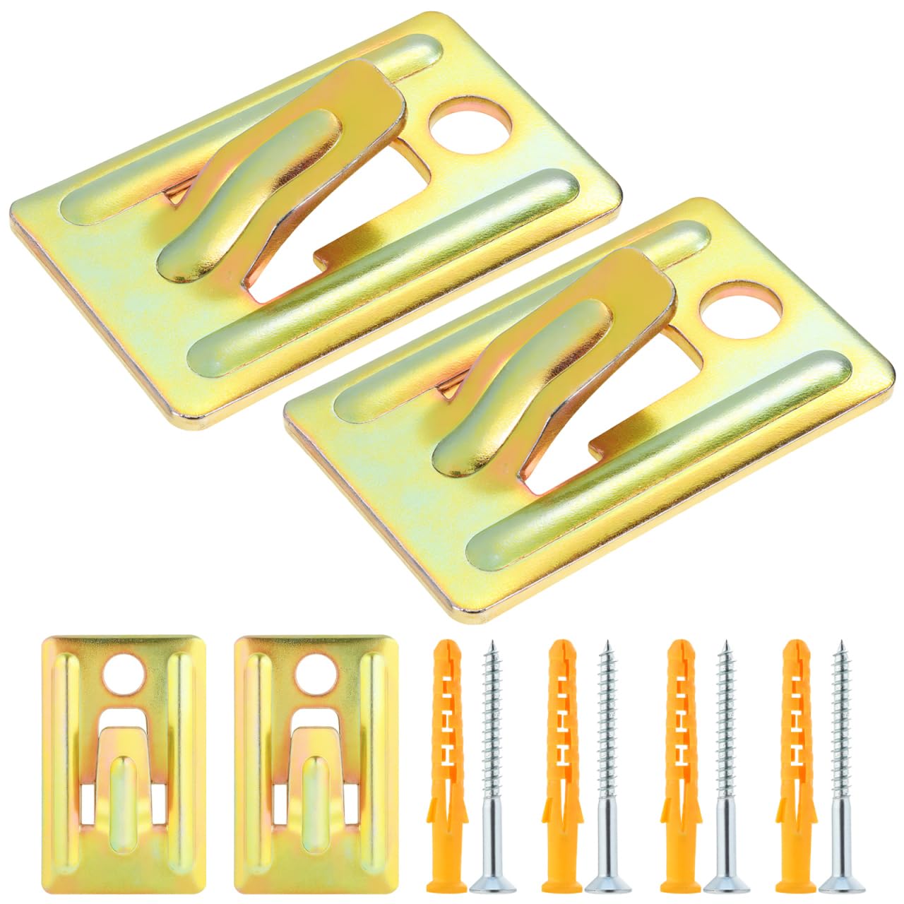 DOITOOL 4 Pcs Support Mural pour Chauffe-eau Électrique - Kit de Fixation Murale pour Mur Creux et Placo - Crochet de Fixation robuste avec Surface Antidérapante - Support Universel Ballon d'eau chau