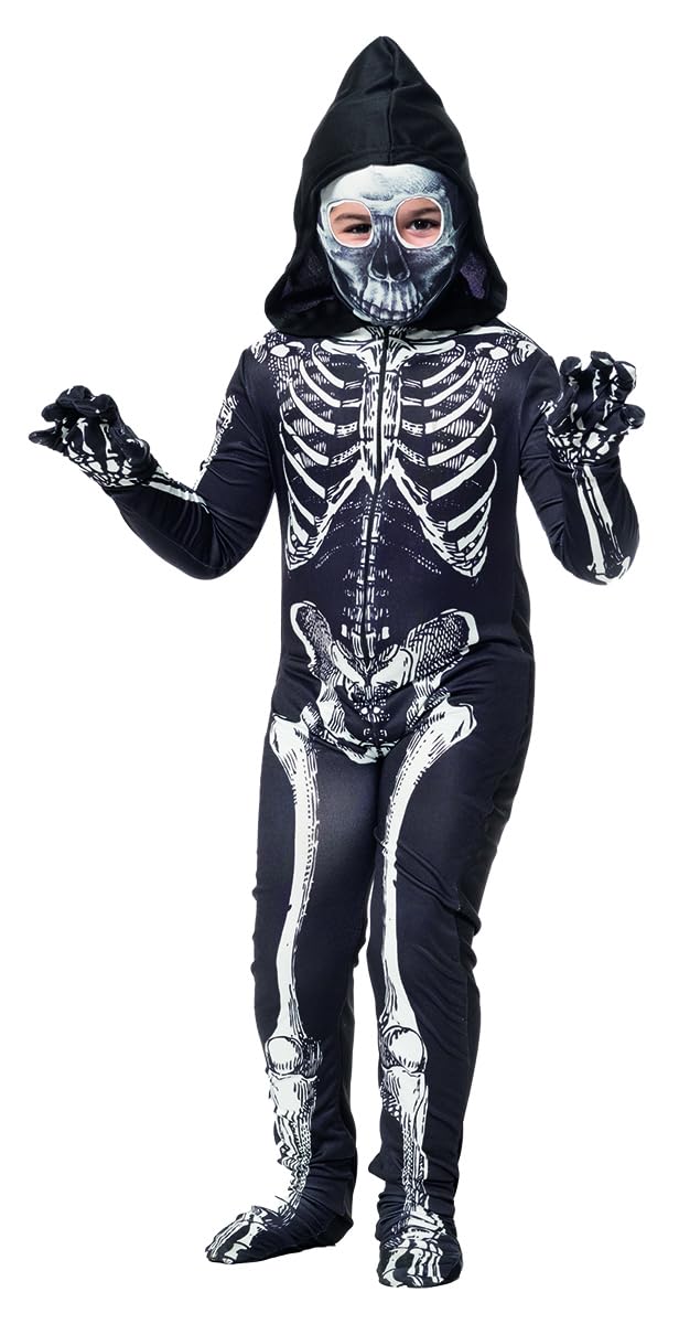 Rubies S8989-L Disfraz Esqueleto Travieso Inf Skeleton Costume, Multicoloured, L (11-13 AÑOS)