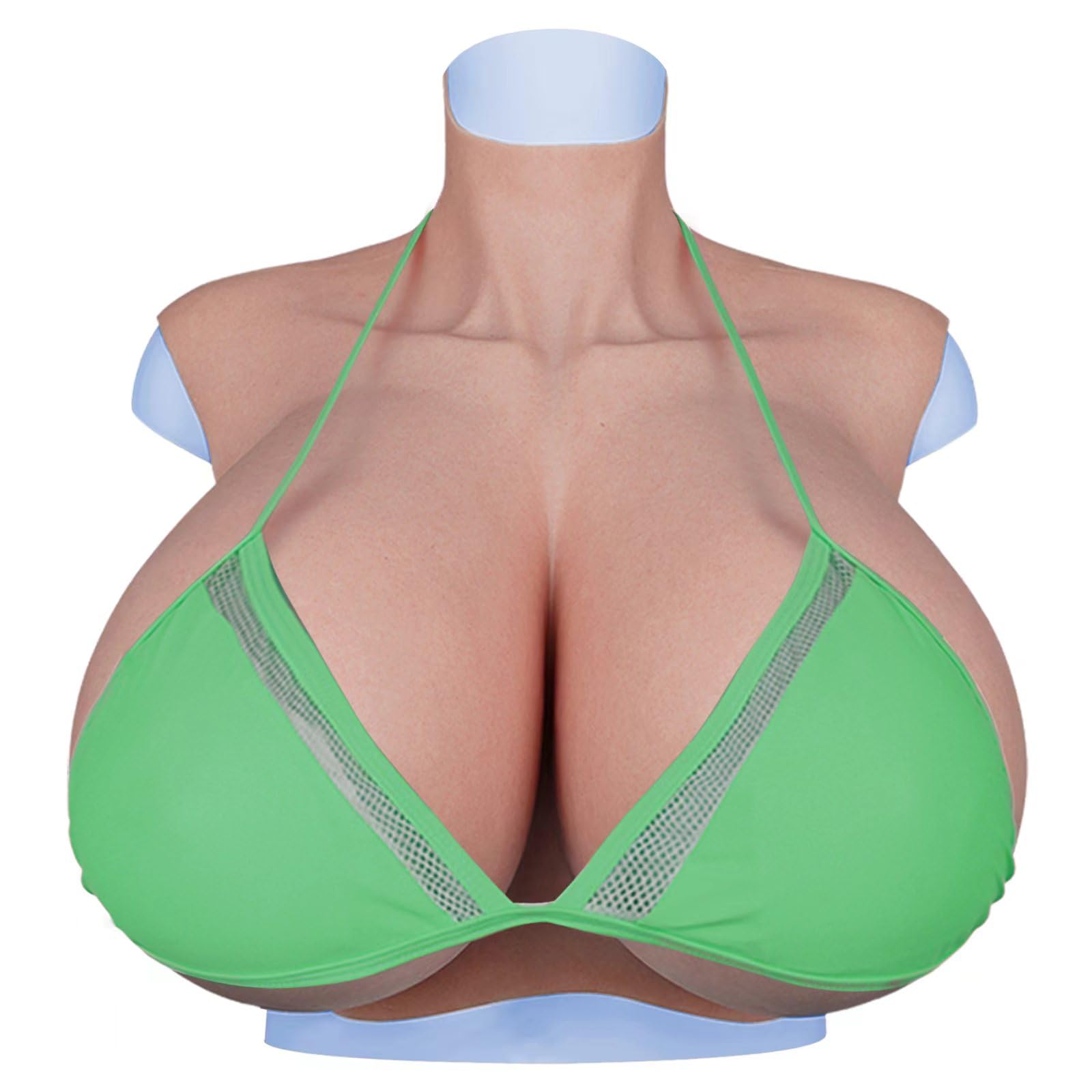 silicone Breast shape panel pour faux seins artificiels pour la mastectomie transgenre (Beige, K silicone)