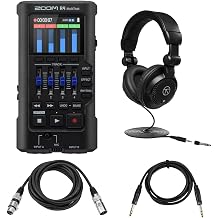 Zoom R4 MultiTrak 32-Bit Float Handheld Recorder Bundle with Studio Monitor