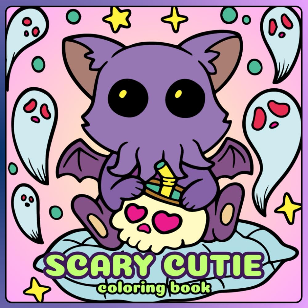 Scary Cutie Coloring Book: Spooky Moments Cuties Comfy For Fun and Relaxation