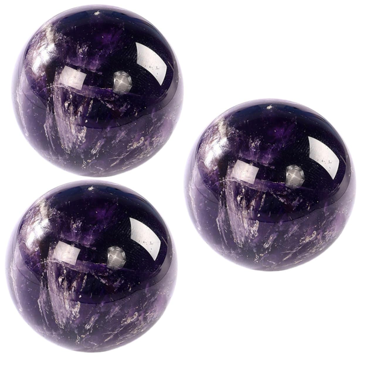 DECHOUS 3pezzi Palla di Cristallo Decorativa per Ufficio e Casa Sfera di Cristallo Naturale Ornamento Leggero e Portatile per Decorazioni Chic e Regali Speciali