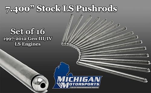Michigan Motorsports 7.400 Pushrods Fits 4.8 5.3 5.7 6.0 Ls2 Ls3 Ls6 L99 Ls4 Ls9 Lsa Lq4 Lq9 L76 L92 #TOP5