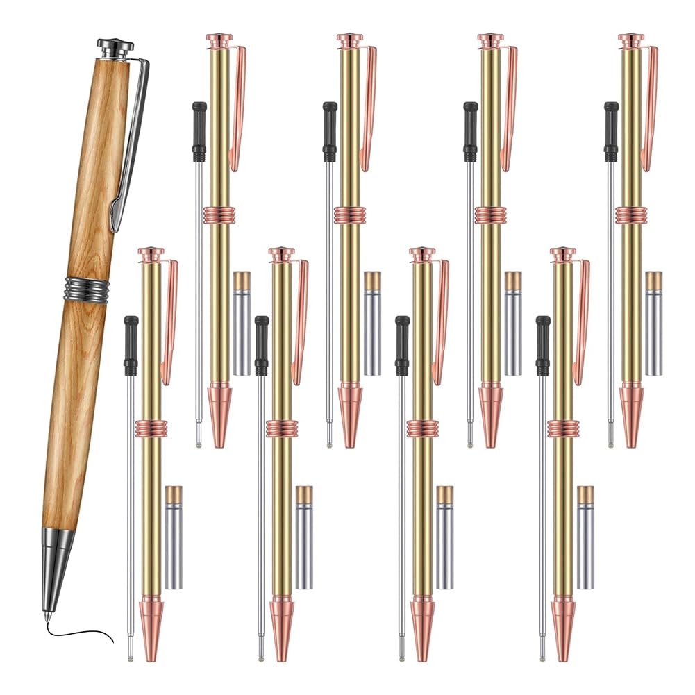 IJSDNVJNDX Replacement Lathe Turning Supplies Included in 8pcs 7mm Trimline Twist Pen Slimline Twist Pen Kit for Wood Turning Crafts D