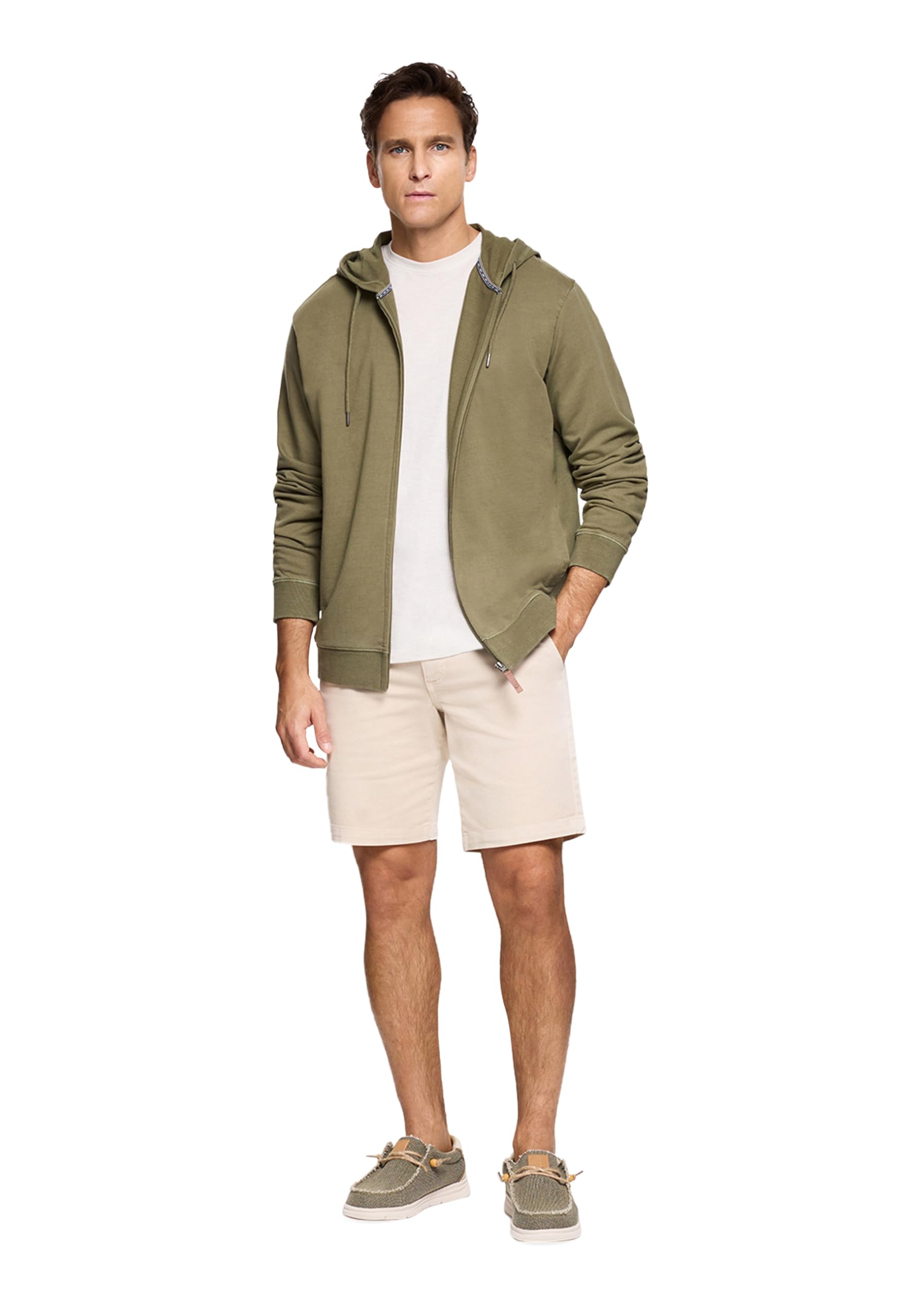 KOALA BAY | Wilbur | Sudadera Hombre Caqui con Capucha | Sudadera con Cremallera Casual | Ropa Cómoda de Uso Diario | Moda Hombre