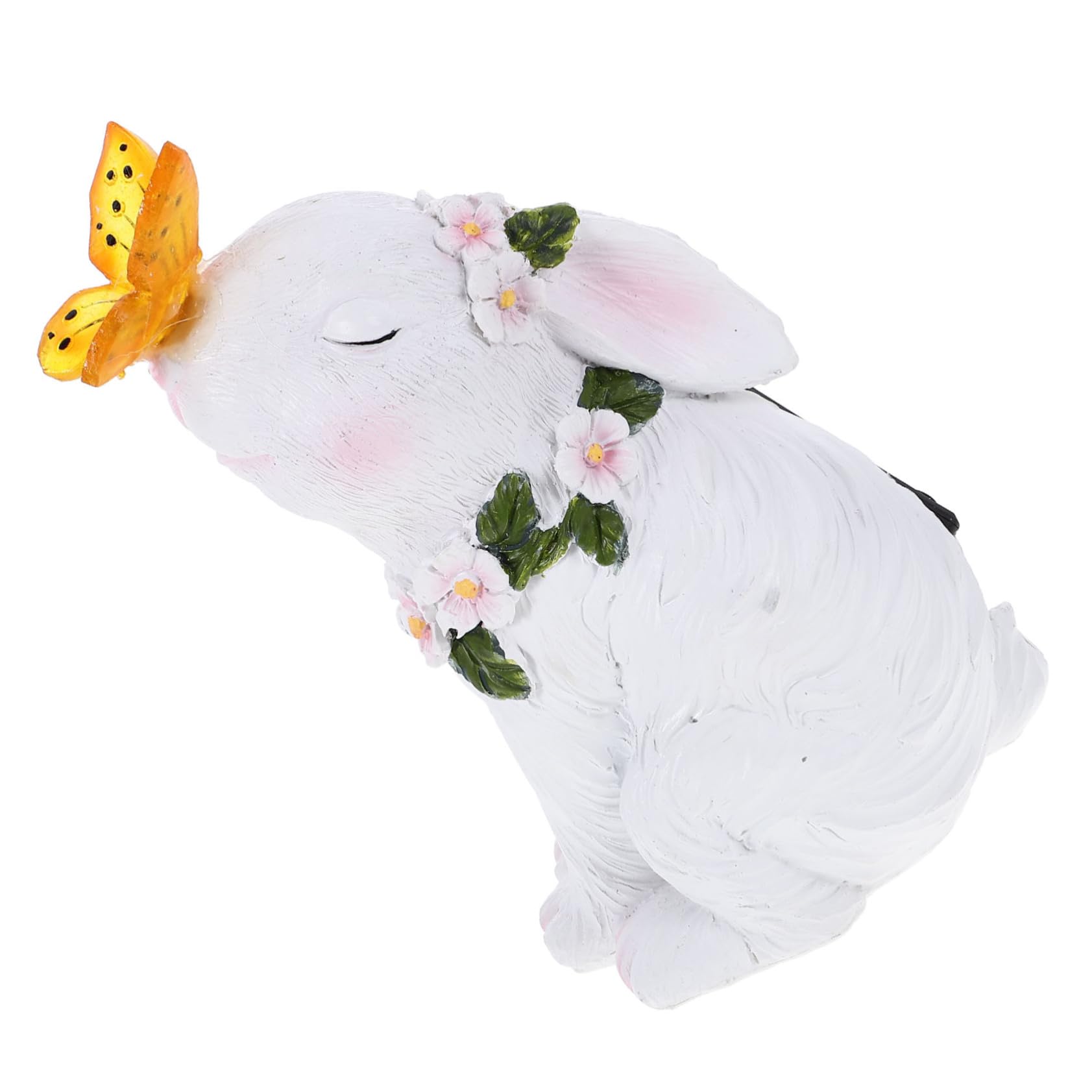 Toyvian Statue De Lapin Résine Figurine De Jardin Décoration Animaux Ornement De Lapin Petite Statue