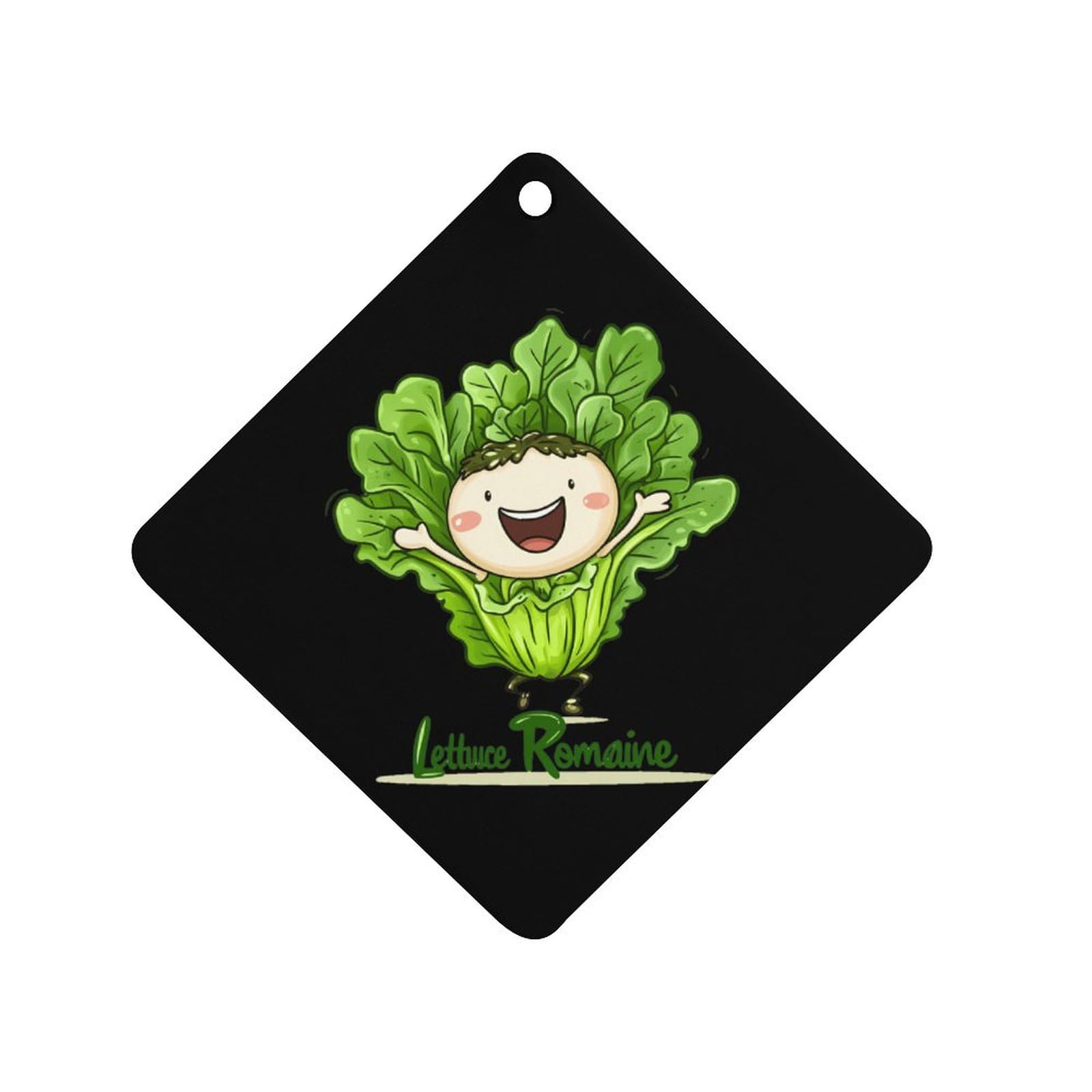 Lettuce Romaine Car Air Freshener Hanging Aromatherapy Tablets for Car Accessories Rhombus