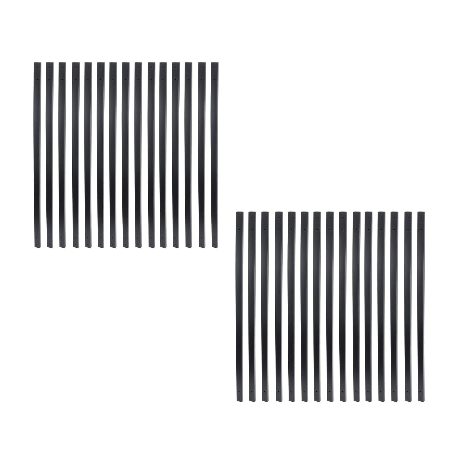 Myard Traditional Rectangular Iron Deck Balusters with Screws, 32-1/4 Inch (50-Pack) and 38-Inch (50-Pack) Bundle, for Wood Composite Facemount Railing (100-Pack, Mixed Lengths 32-1/4" & 38")