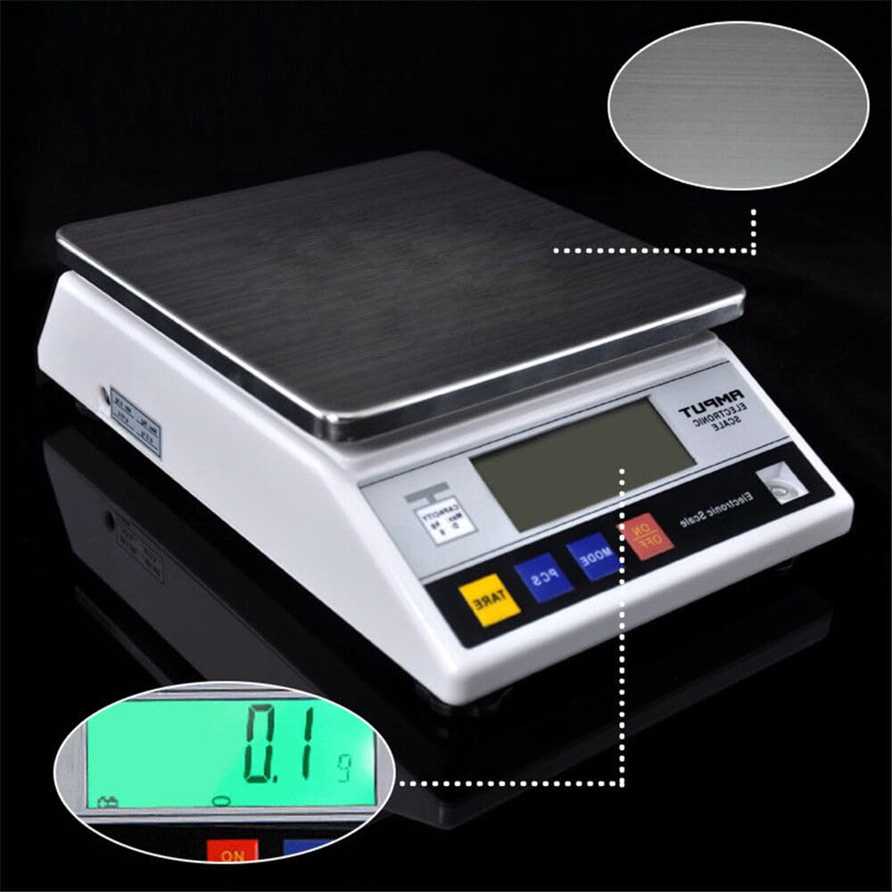 Bilancia digitale elettronica industriale di precisione intelligente da laboratorio scientifico bilancia digitale da tavolo bilance dorate 7500 g/bilancia analitica ad alta precisione 0,1 g, tara,
