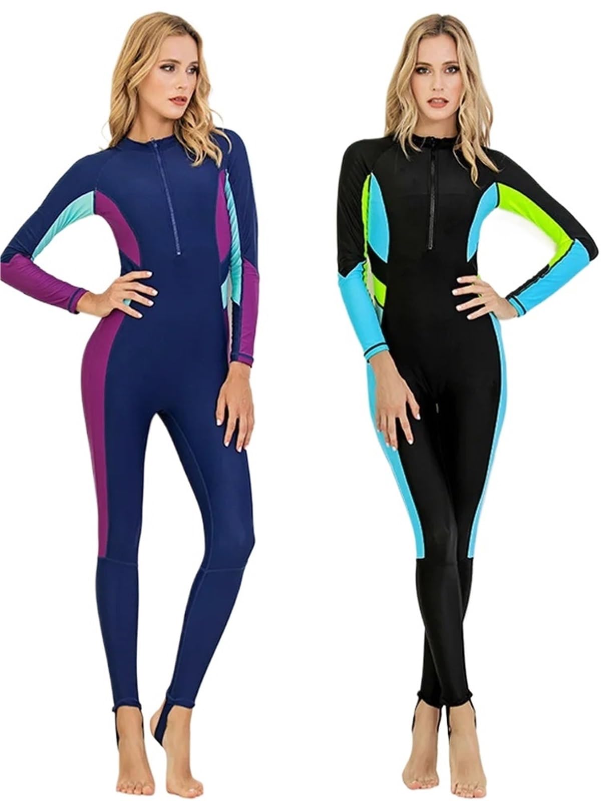 Neopreno Una Pieza Ropa De Playa Traje De Baño De Una Pieza For Mujer Protector Solar Manga Larga Surf