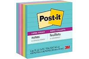 Post-it® Super Sticky Lined Notes: Perfect for School, Work, and Home