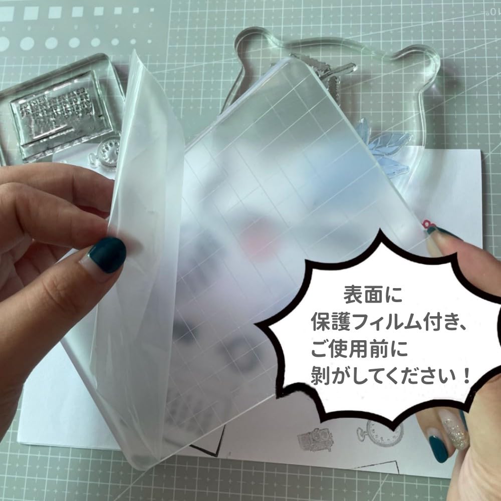 スタンプ用 アクリルブロック  オーダーメイド作成 lool-shop_2qs-cle-sta-7pcs