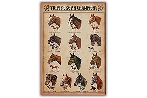 Triple Crown Champions Horse Knowledge Poster Canvas