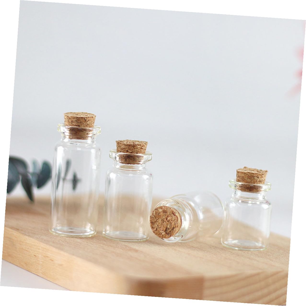 100 Stück Klarglasflaschen mit Korken 3ml Kleine Aufbewahrungsdose aus Glas Leichter und Angenehmer Griff für Dekoration und Haushalt