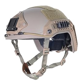 ATAIRSOFT Adjustable Maritime Helmet ABS for Airsoft Paintball(Tan,L/XL)
