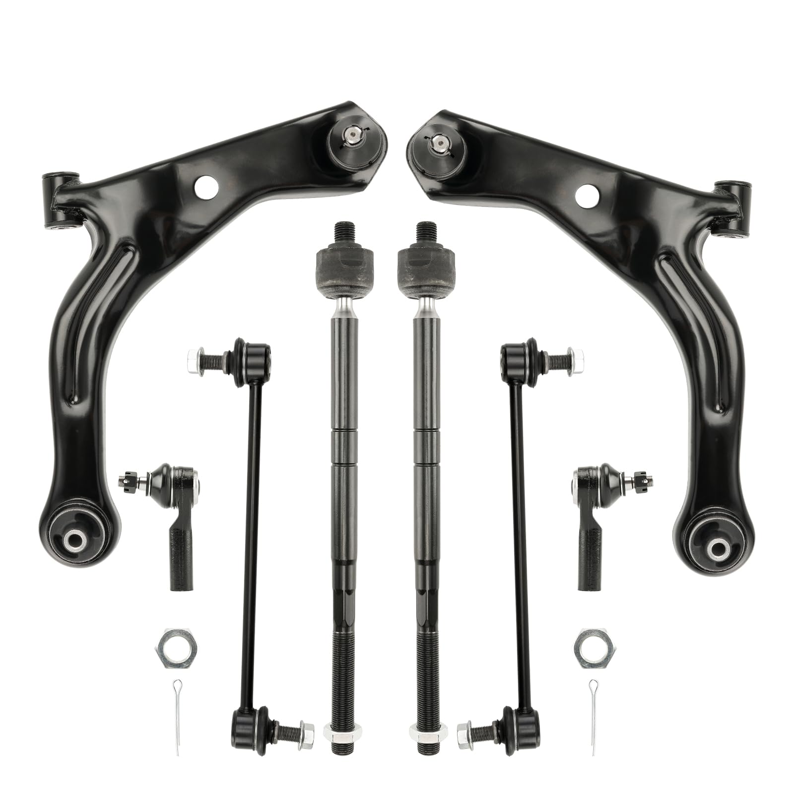 KACFront Lower Complete Control Arms Assembly Suspension Kit w/Ball Joint Replacement for 05-09 Escape, 05-09 Tribute, 05-09 Mariner, Automotive Replacement Part 8Pcs