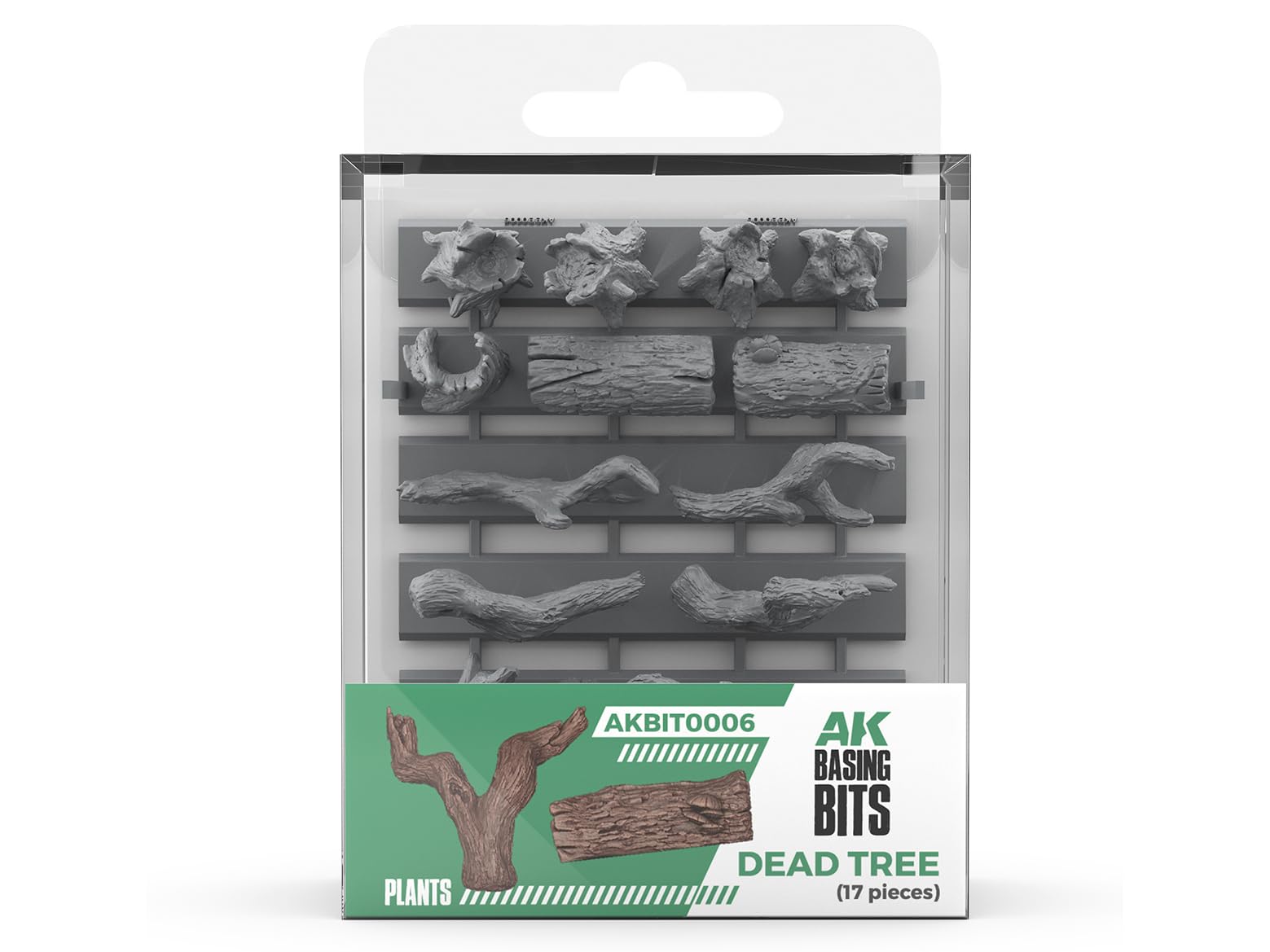 AK Resin AKBIT0006 Dead Tree BASING - BASING BITS (17pcs)