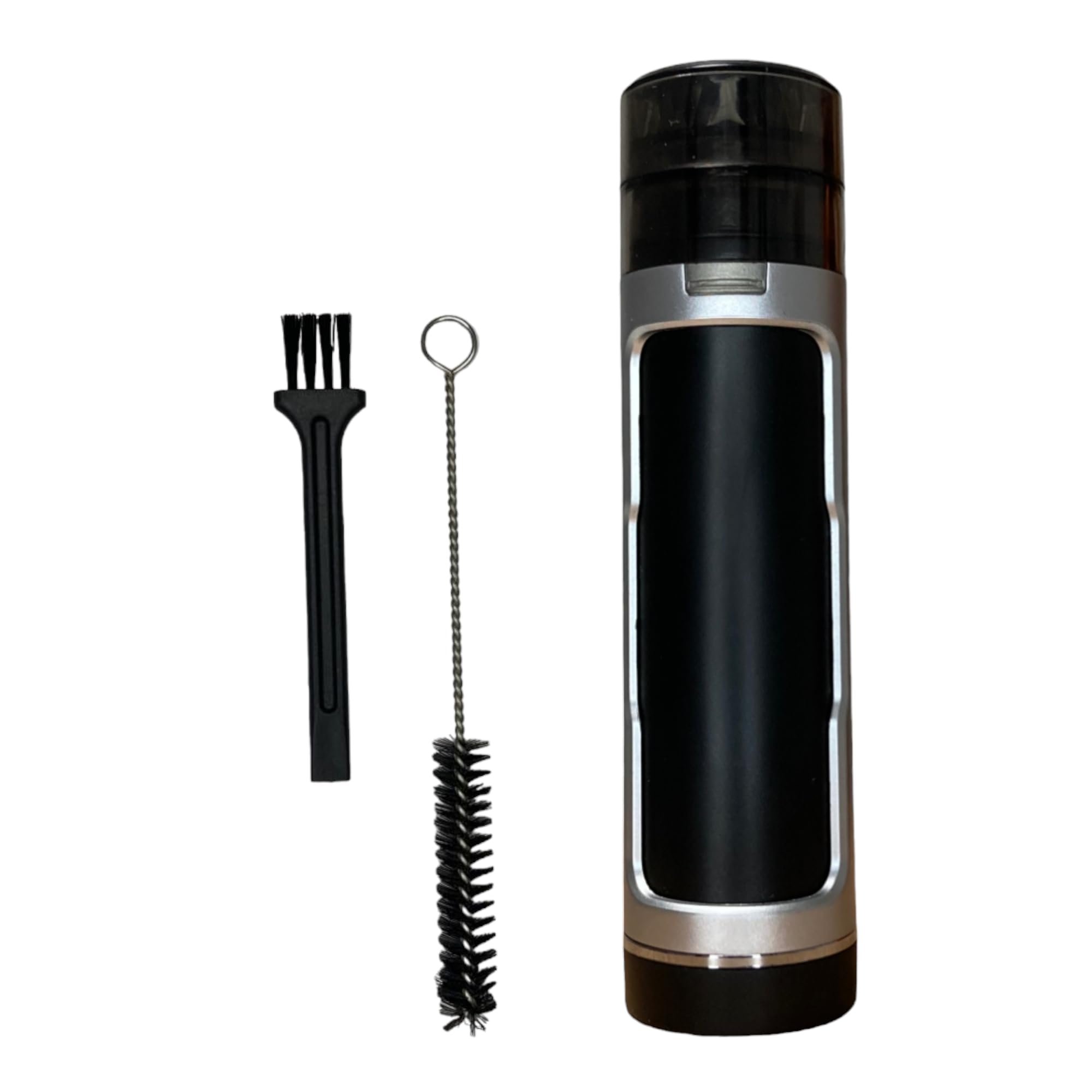 My Line Grinder mit geruchsneutraler Joint Aufbewahrung - Crusher für Kräuter,Tabak,Gewürz - Kräutermühle mit Joint Befüllung - Joint Zubehör- inklusive Reinigungsset (Silber)