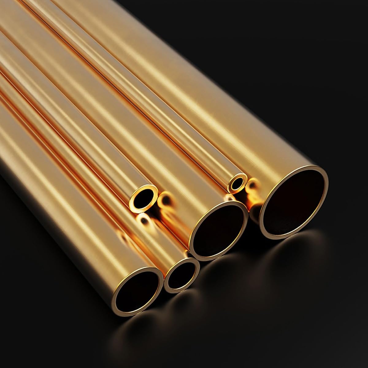 Messing-Rundrohre, Länge 500 mm, Außendurchmesser 35 mm, Wandstärke 1 mm – 3 mm, nahtlose Messing-Metallrohre, runde, hohle, gerade Rohre(35 * 3mm)