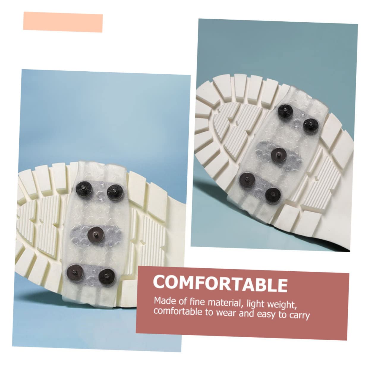 10 Piezas Cubierta de Botas de Nieve Picos de Nieve empuñaduras de Hielo para Zapatos Botas Picos slipstops Zapatos Antideslizantes crampones Pinzas para Raquetas de Nieve SHERCHPRY