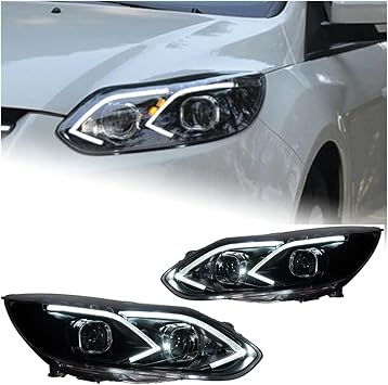 1 Pair Car Styling Headlight Ford Focus LED Headlight Projector Lens 2012-2014 Focus 3 DRL Headlamp Auto Accessories