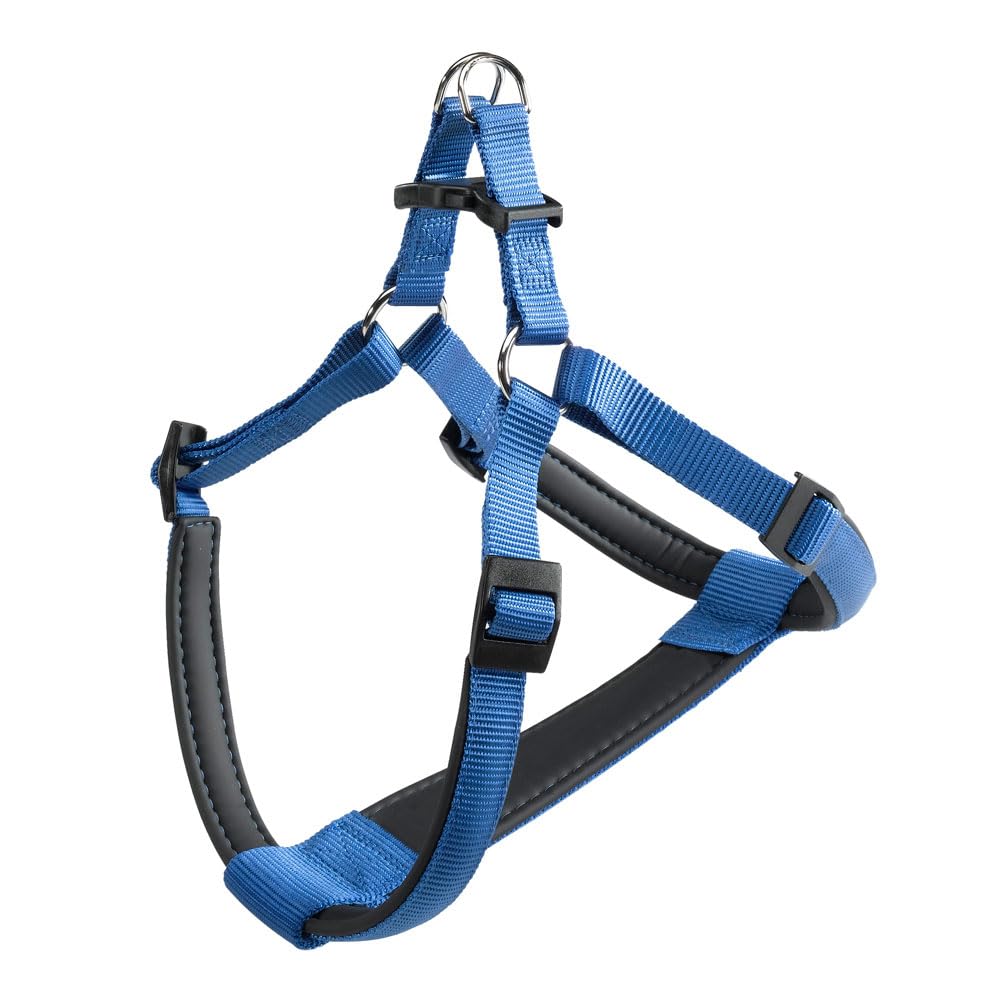Ferplast Dog Harness DAYTONA, Small Dog Harness, Padded, Adjustable, Blue