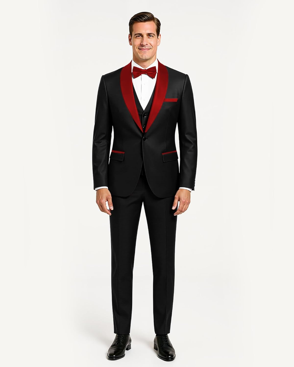 Mens Suit 3 Piece Slim Fit Suits for Men Wedding Prom Tuxedo for Men Formal Business Suit - Image 5