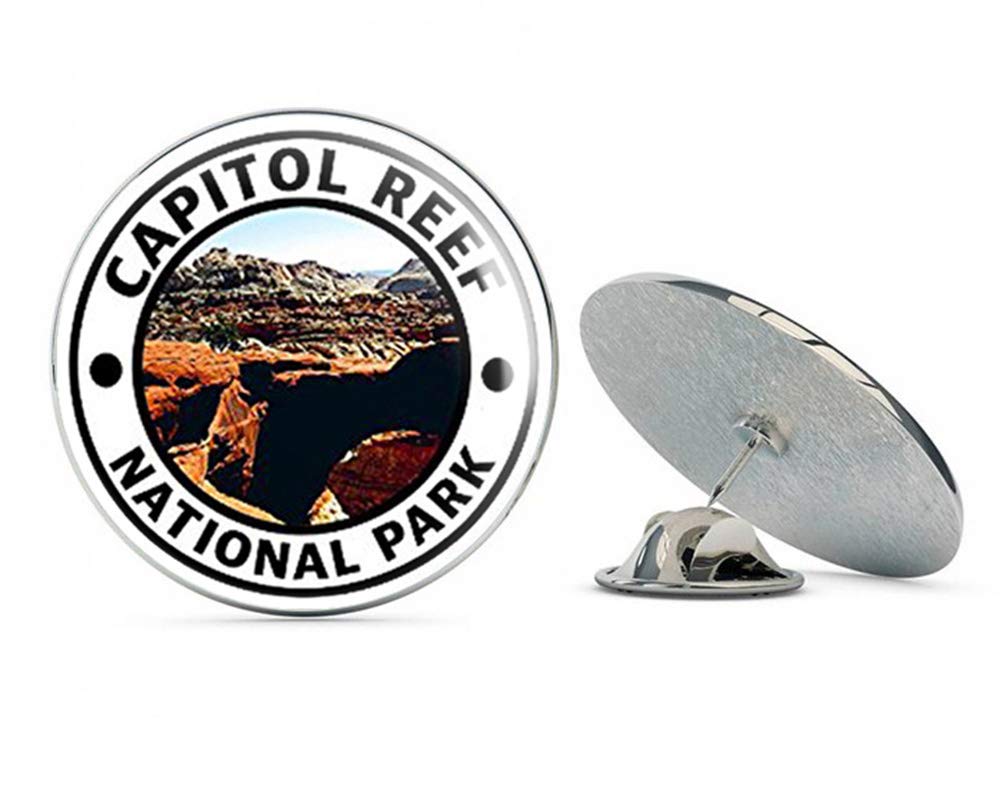 NYC JewelersRound Capitol Reef National Park (Hike Travel rv) Metal 0.75" Lapel Hat Pin Tie Tack Pinback