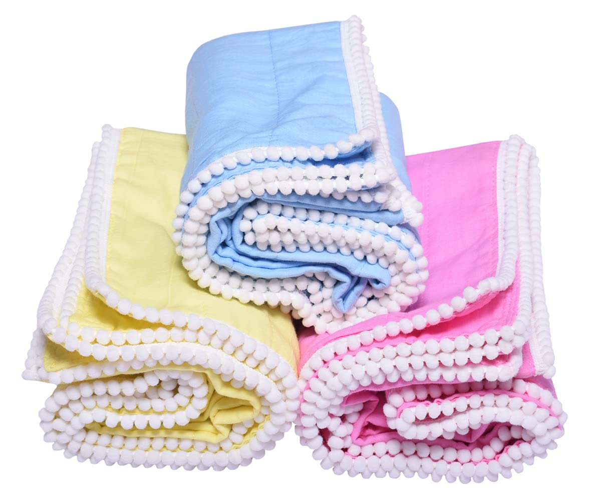 Buy MK Handicraft (PurpleCrown), Pack of 3pieces Lacy Multicolor Pure