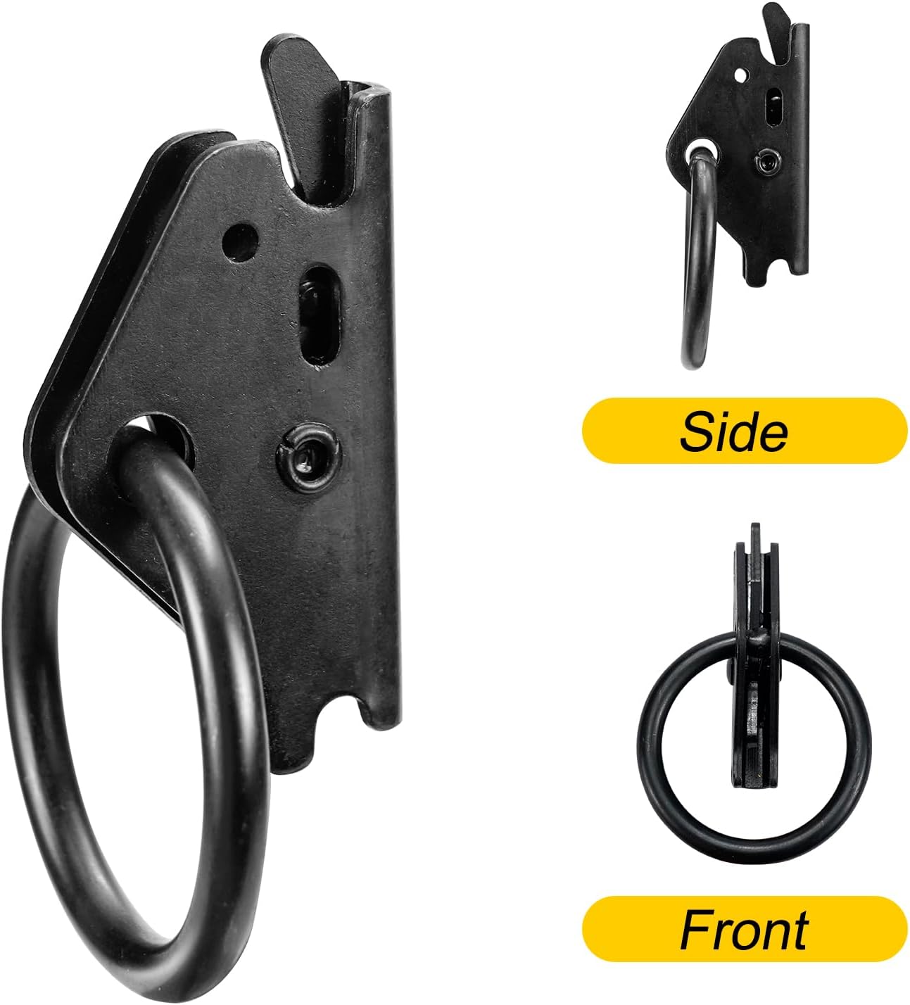 20-Pack Heavy Duty Steel E-Track O-Rings Tie-Down Anchors, for Trailers, Trucks, E Track Accessories to Secure Cargo in Enclosed/Flatbed Trailer Truck, Working Load Limit 1500lbs, Black - Image 3