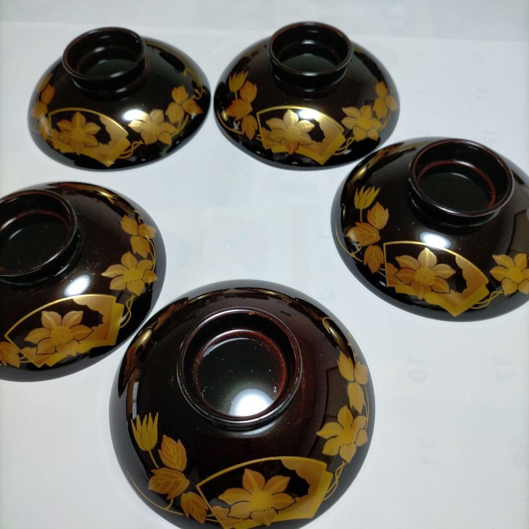 吸い物椀 漆塗り 会津塗 竹峰 漆器 5客 吸い物椀 漆塗り 会津