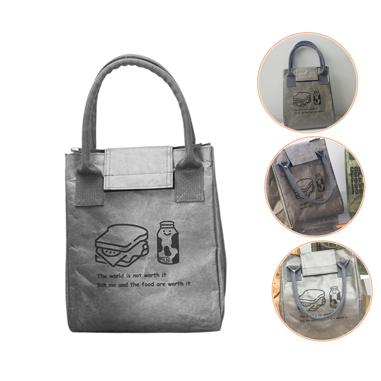 Ciieeo 3piezas Bolsa Térmica Para Almuerzo Pouch De Transporte De Comida Capacidad y Aislante Bento y Diseño Portátil y Interior y Exterior