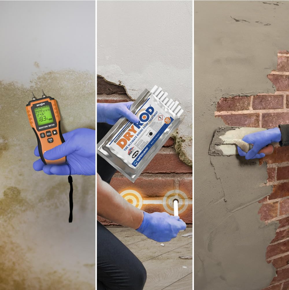 Dryzone Feuchtemessgerät - Feuchtigkeitsmessgerät Wand, Holz, Mauerwerk und andere Baumaterialien - einfach Feuchtigkeit messen
